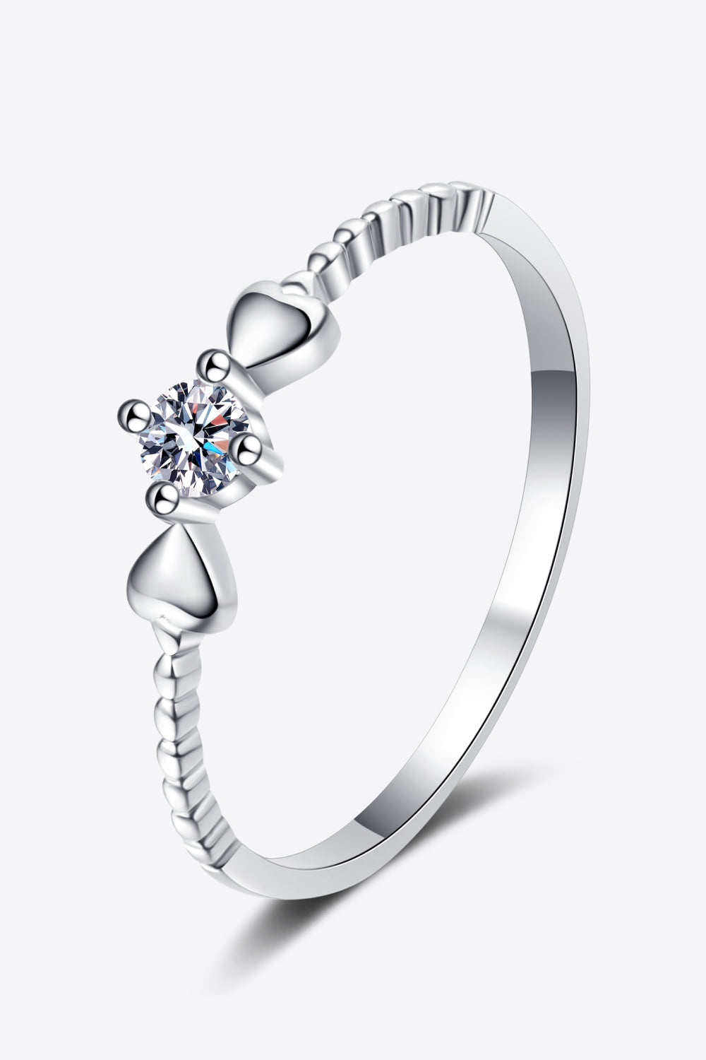 Moissanite Heart 925 Sterling Silver Ring Trendsi