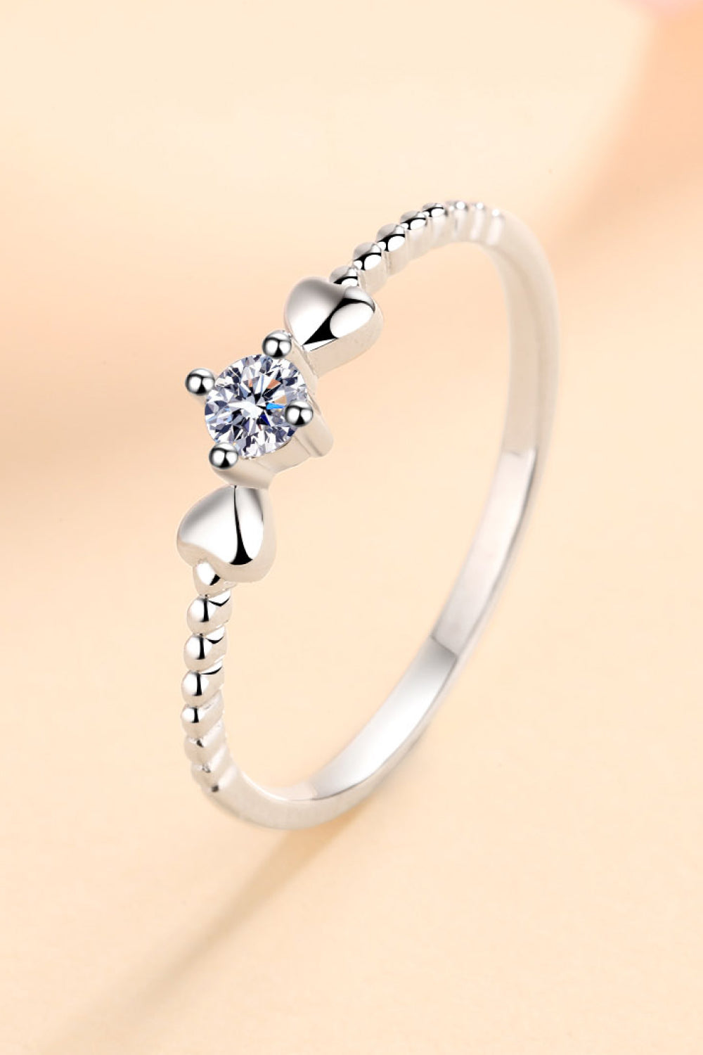 Moissanite Heart 925 Sterling Silver Ring Trendsi