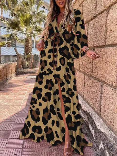 Fitshinling Print Oversized Beach Cover Up Bohemian Loose Long Cardigan Holiday Slim Sexy Casual Bikini Covers Swimwear New In Lomwn