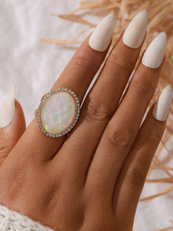 Temperament alloy irregular gold edging ring retro personality all-match hand jewelry kakaclo