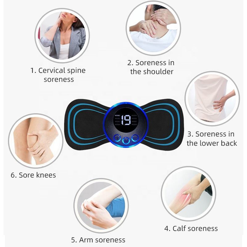 EMS Electric Pulse Neck Massager Cervical Massage Patch Back Sticker Muscle Stimulator Portable Relief Pain Relax Massageador eprolo