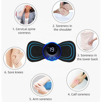 EMS Electric Pulse Neck Massager Cervical Massage Patch Back Sticker Muscle Stimulator Portable Relief Pain Relax Massageador eprolo