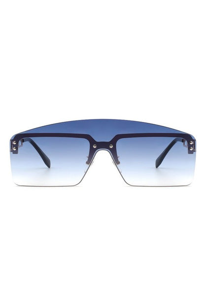 Futuristic Retro Rimless Square Fashion Sunglasses Cramilo Eyewear
