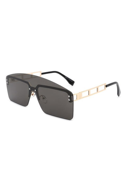 Futuristic Retro Rimless Square Fashion Sunglasses Cramilo Eyewear
