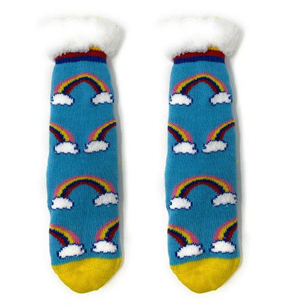 Kids Sherpa Slipper Sock - Happy Days Oooh Yeah Socks