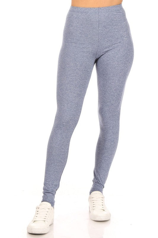 Solid high rise fitted leggings Moa Collection