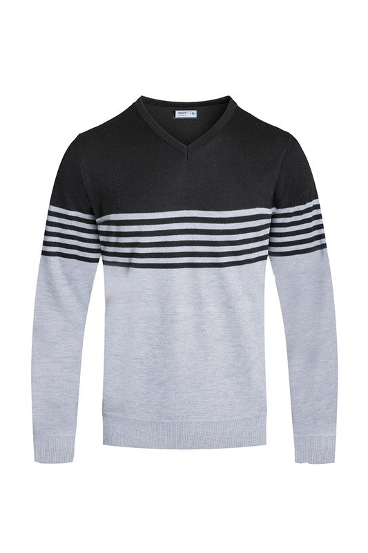 Weiv Mens Knit VNeck Pullover Sweater WEIV