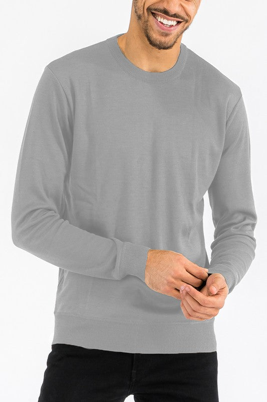 SOLID COLOR ROUND NECK SWEATER WEIV