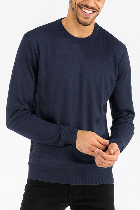 SOLID COLOR ROUND NECK SWEATER WEIV