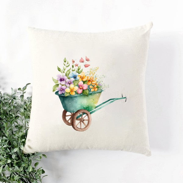 Spring Floral Wagon Pillow Cover City Creek Prints