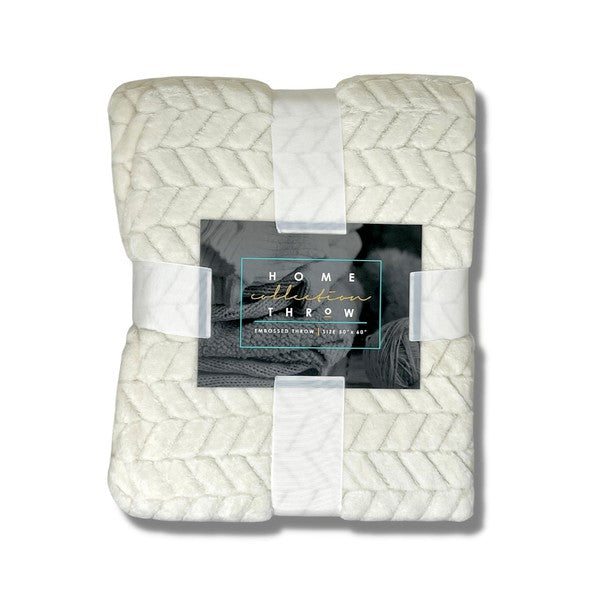 Home Collection Embossed Throw Blanket Jupiter Gear