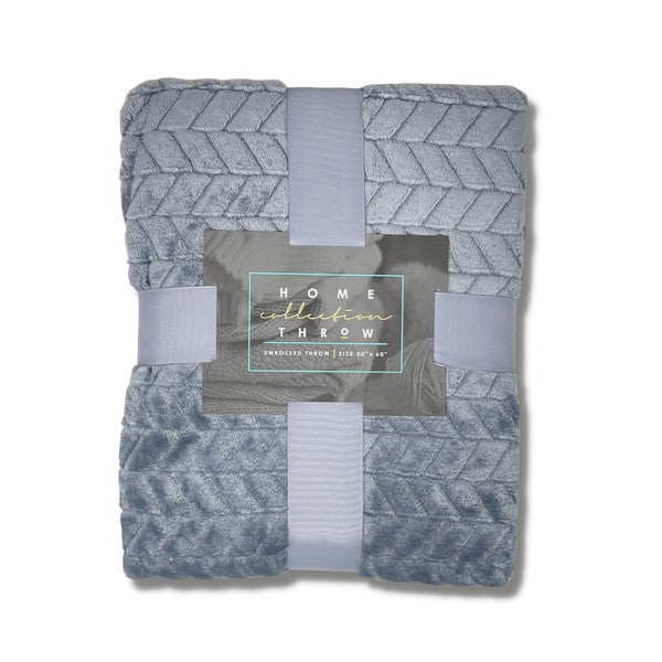 Home Collection Embossed Throw Blanket Jupiter Gear