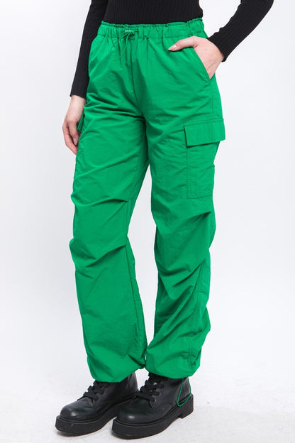 Loose Fit Parachute Cargo Pants Love Tree