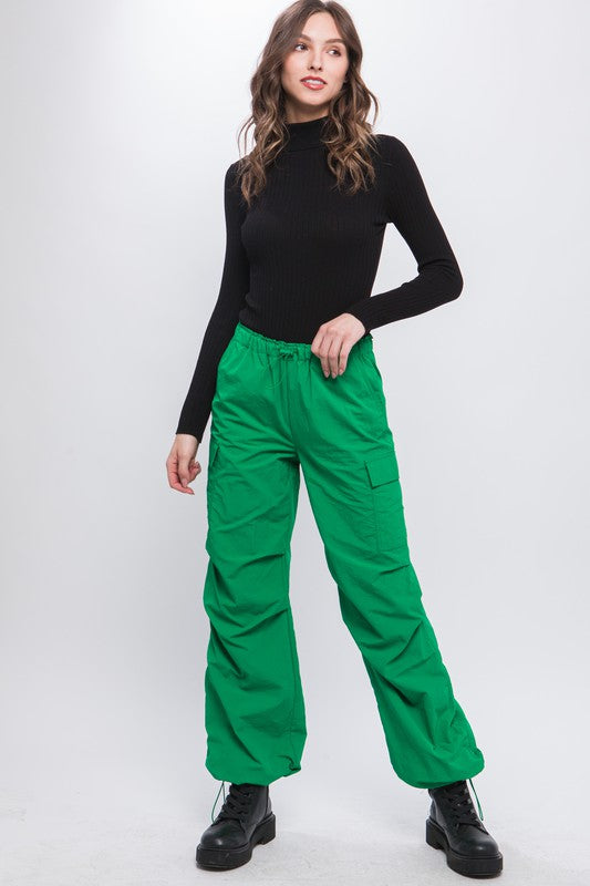 Loose Fit Parachute Cargo Pants Love Tree