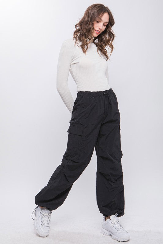 Loose Fit Parachute Cargo Pants Love Tree