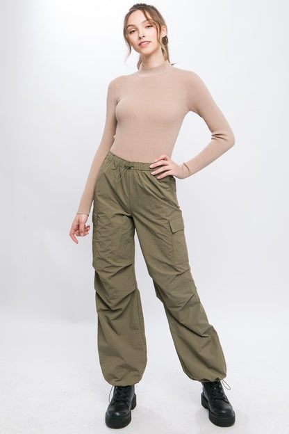 Loose Fit Parachute Cargo Pants Love Tree