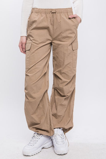 Loose Fit Parachute Cargo Pants Love Tree