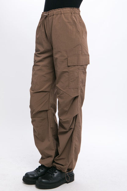 Loose Fit Parachute Cargo Pants Love Tree