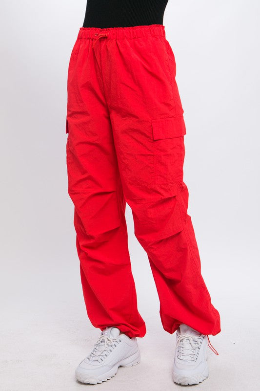 Loose Fit Parachute Cargo Pants Love Tree