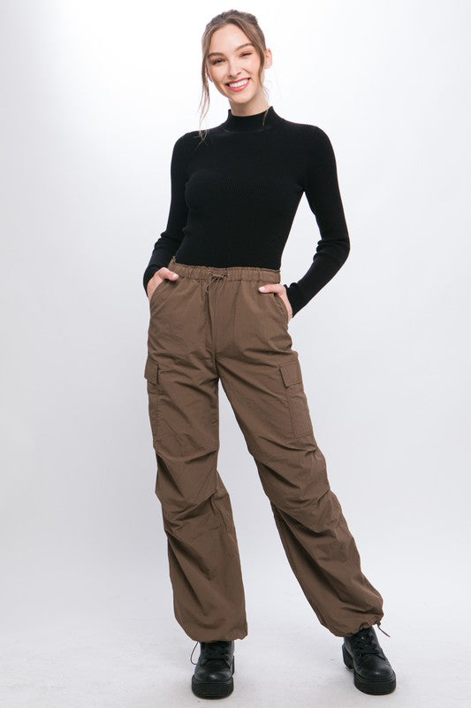 Loose Fit Parachute Cargo Pants Love Tree