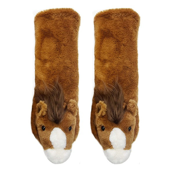 Horse Play - Kids' Plush Animal Slipper Socks Oooh Yeah Socks