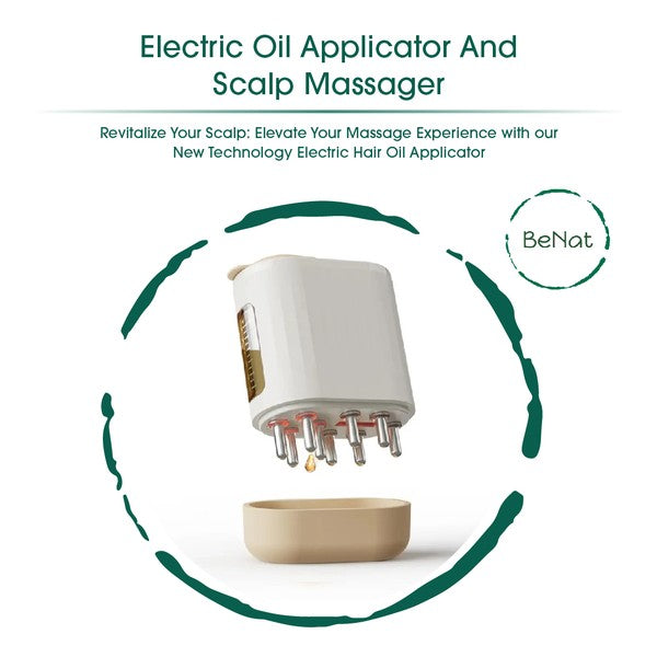 Electric Oil Applicator Scalp Massager 2 in 1. BeNat