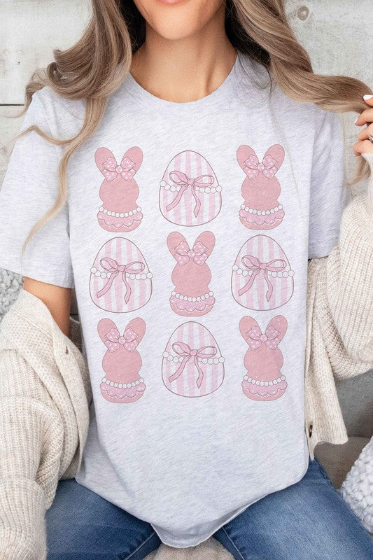 COQUETTE BUNNIES AND EGGS Graphic T-Shirt A. BLUSH CO.