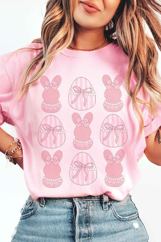 COQUETTE BUNNIES AND EGGS Graphic T-Shirt A. BLUSH CO.