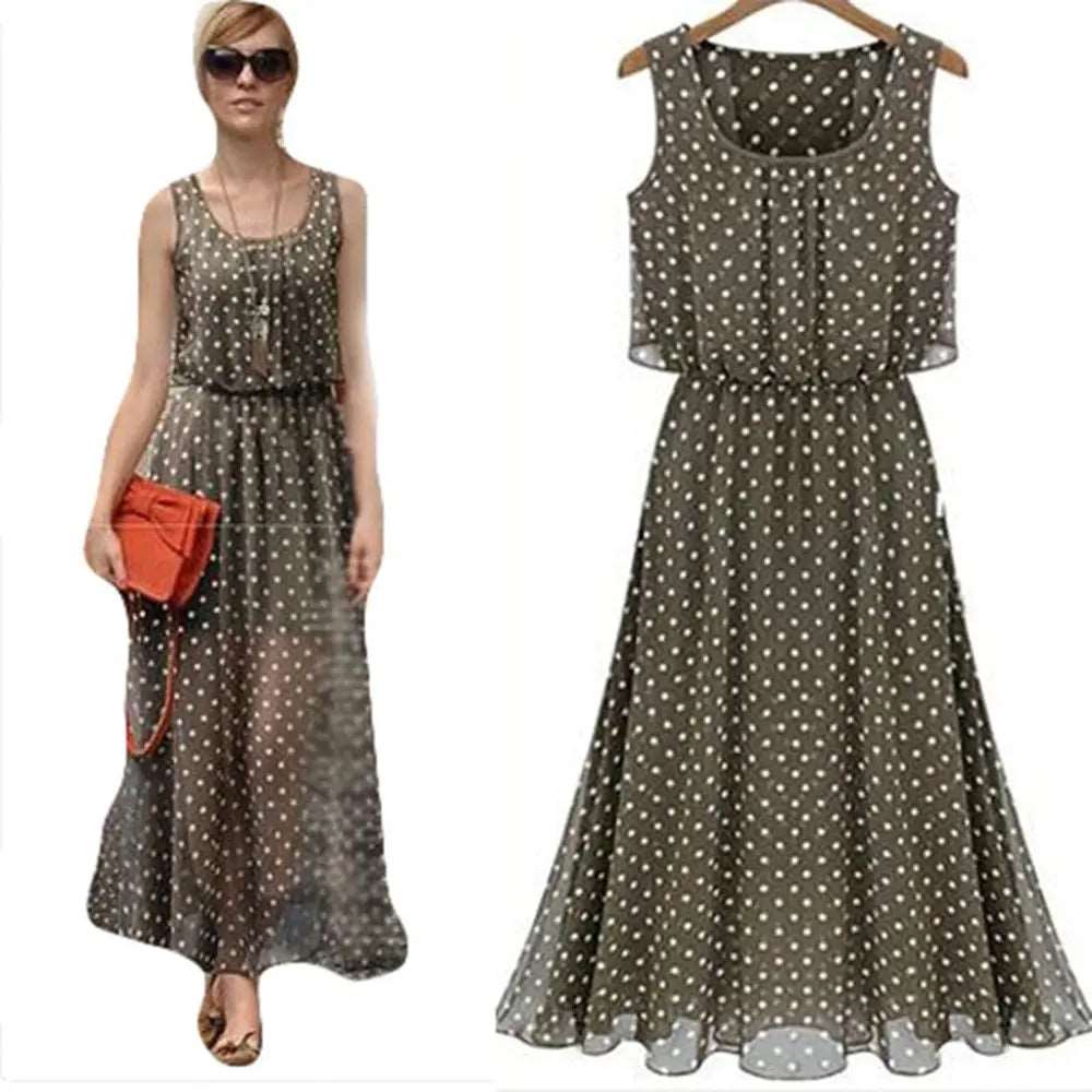 Chiffon Robe femme ete Dresses For Women 2022 vestidos Off The Shoulder Polka Dot Summer Waist Vintage Vest Dress Lomwn