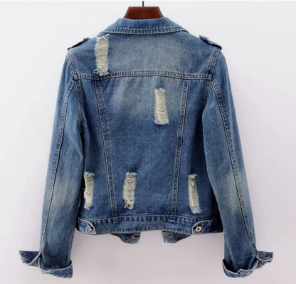 2021 Plus Size 5XL Denim Jacket Women Boyfriend Jean Coat Streetwear Harajuku Vintage Autumn Basic Outerwear