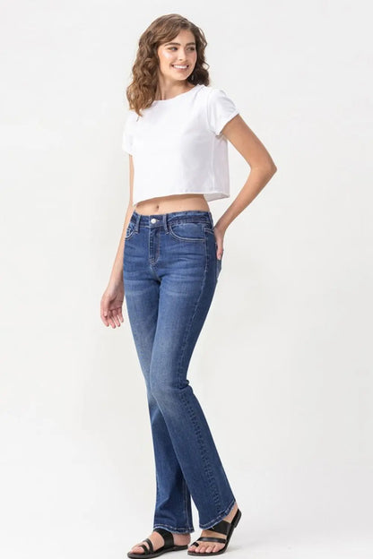 Lovervet Full Size Rebecca Midrise Bootcut Jeans Trendsi