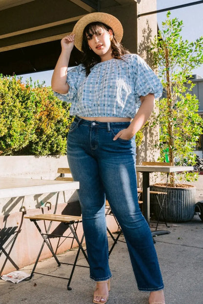 Lovervet Full Size Rebecca Midrise Bootcut Jeans Trendsi