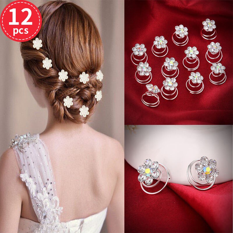 Pearl Crystal Wedding Hair Combs Hair Accessories for Bridal Flower Headwear Women Bride Hairpins Braiding Flower Hair Clip Lomwn