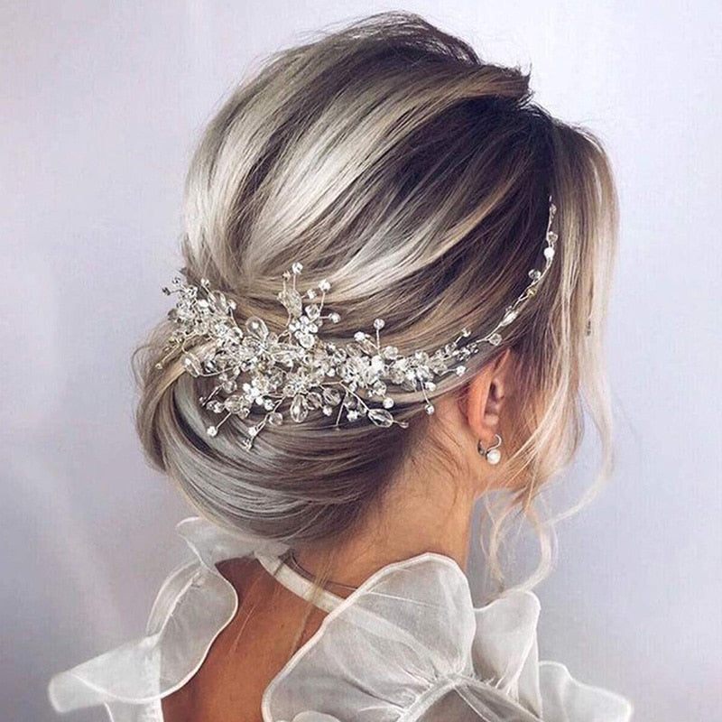 Crystal Wedding Hair Combs Miraculous Women Headbands Accessories Flower Bridal Headpiece Clip Bride Jewelry Gift Lomwn