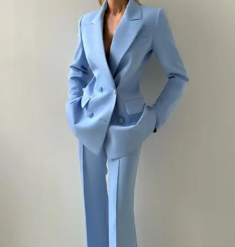 Women's Elegant Pants Sets Autumn Temperament Commuting Fashion Suit Jacket & Corset Pants with Camisole Top Three Piece Set Lomwn