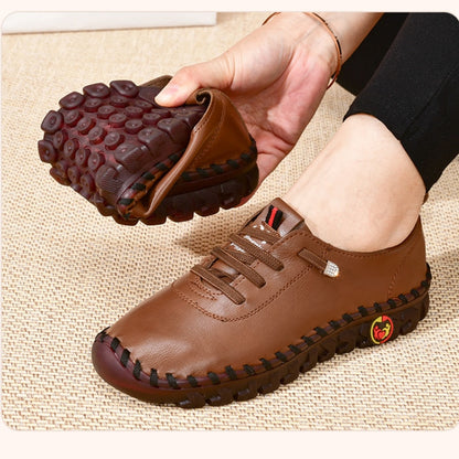 Sneakers Women Shoes Leather Loafers Shoes for Women Comfortable Slip on Shoes Hand Sewing Thread Mom Shoes Zapatillas De Mujer Lomwn