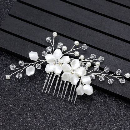 Crystal Wedding Hair Combs Miraculous Women Headbands Accessories Flower Bridal Headpiece Clip Bride Jewelry Gift Lomwn