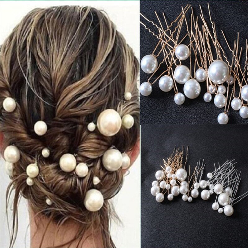 Pearl Crystal Wedding Hair Combs Hair Accessories for Bridal Flower Headwear Women Bride Hairpins Braiding Flower Hair Clip Lomwn