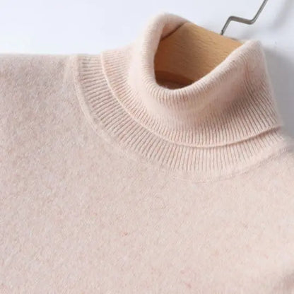 100% Cashmere Turtleneck Women Sweater Lomwn