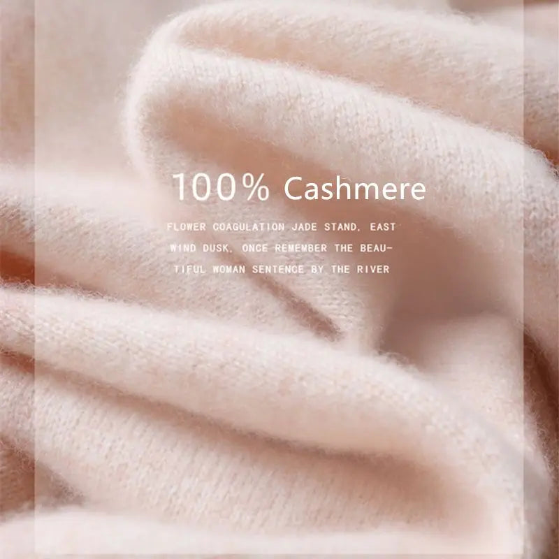 100% Cashmere Turtleneck Women Sweater Lomwn