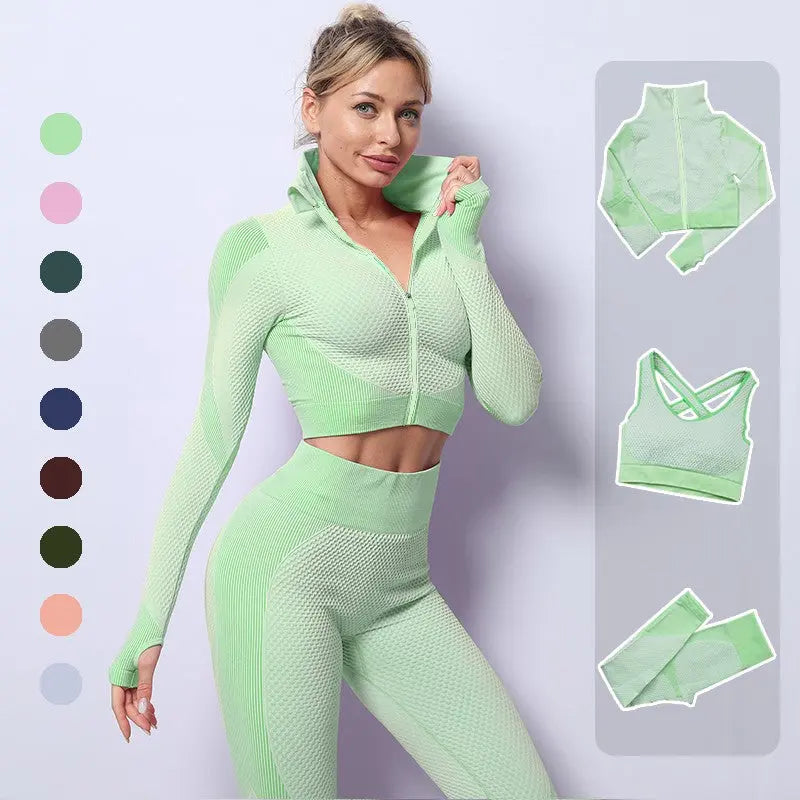 2/3PCS Seamless Women Yoga Set Workout Sportswear Gym Clothing Fitness lomwan