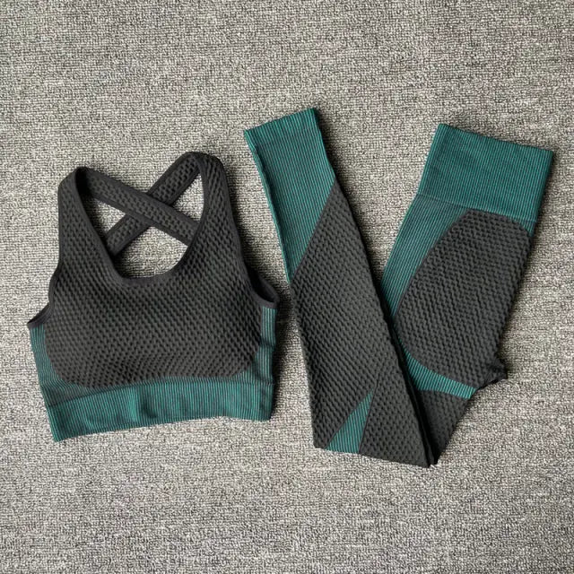 2/3PCS Seamless Women Yoga Set Workout Sportswear Gym Clothing Fitness lomwan