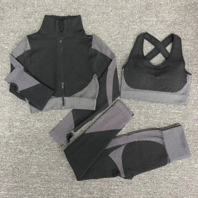 2/3PCS Seamless Women Yoga Set Workout Sportswear Gym Clothing Fitness lomwan