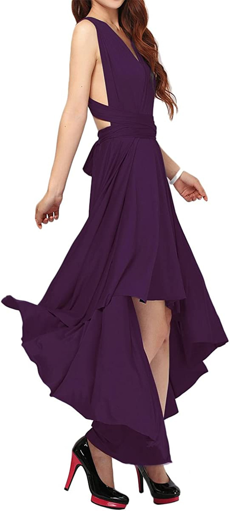 Womens Transformer Evening Dress Maxi Cocktail Wrap Convertible Multi Way Floor Long Formal Gown