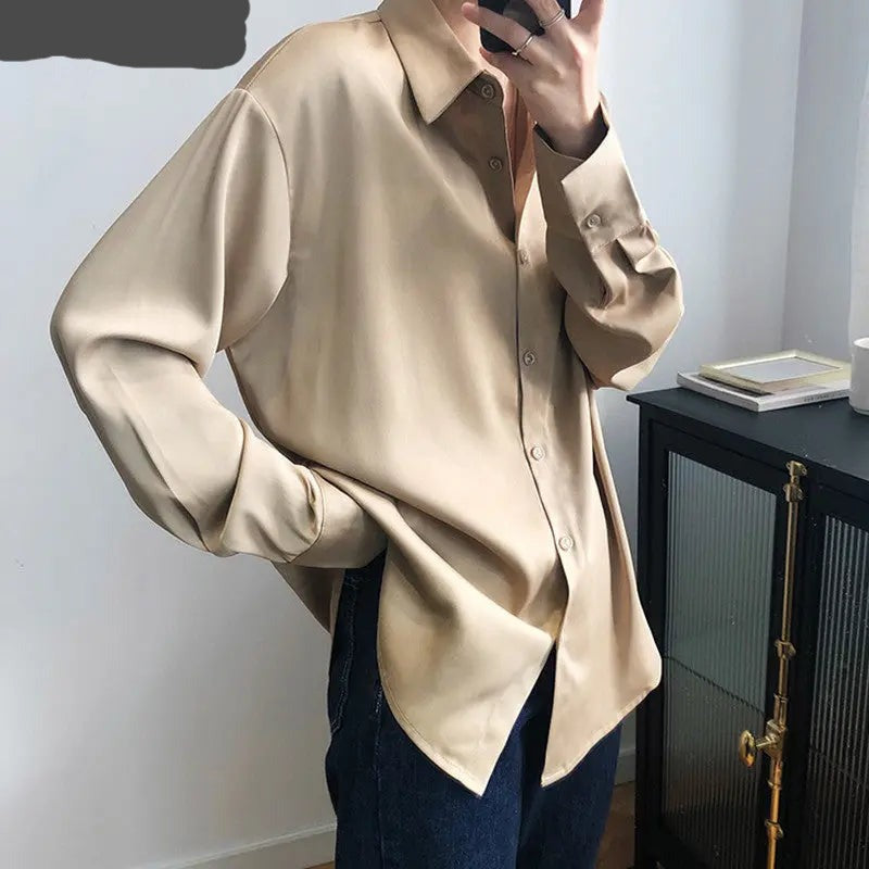 BBTEEVER 2020 New Chic Women Satin Shirts Long Sleeve Solid Turn Down Collar Elegant Office Ladies Workwear Blouses Female Lomwn