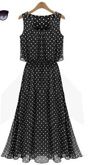 Chiffon Robe femme ete Dresses For Women 2022 vestidos Off The Shoulder Polka Dot Summer Waist Vintage Vest Dress Lomwn