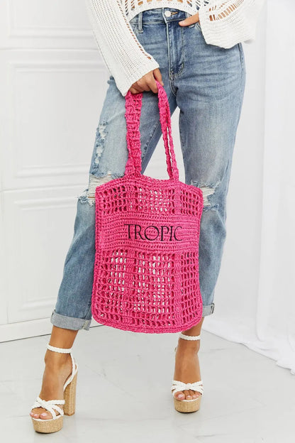 Fame Tropic Babe Staw Tote Bag Trendsi