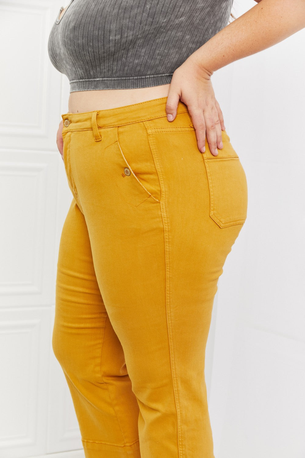 Judy Blue Jayza Full Size Straight Leg Cropped Jeans Trendsi