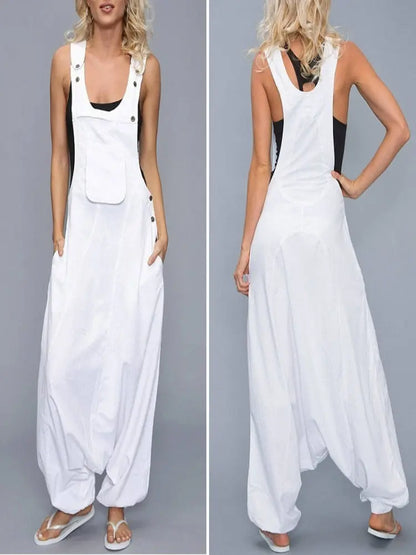 Jumpsuits Pants Wide Leg Pants Sleeveless Lomwn