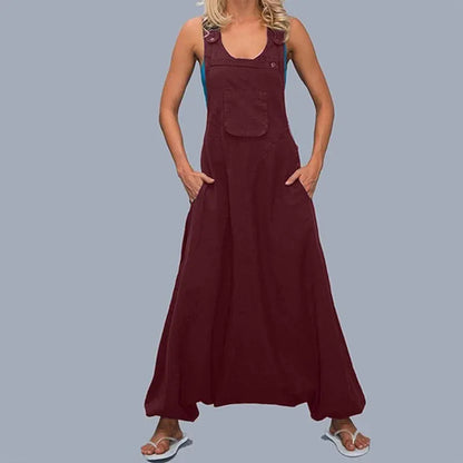 Jumpsuits Pants Wide Leg Pants Sleeveless Lomwn